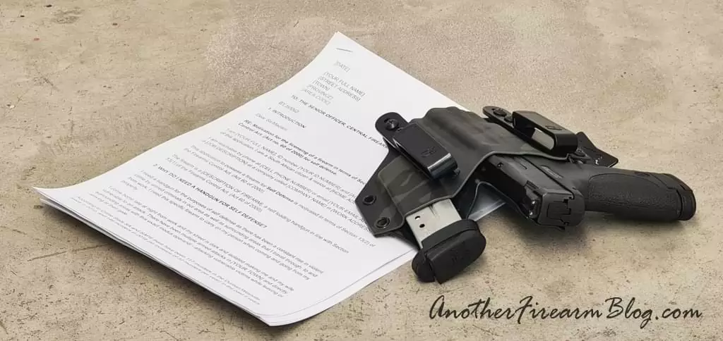 How to write a motivation letter for a self-defense handgun